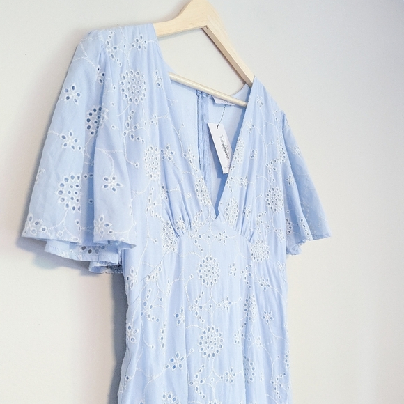Stile Collection Baby Blue Eyelet Dress - Picture 2 of 5